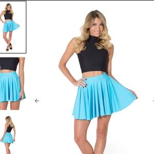 Blackmilk MATTE LIGHT BLUE CHEERLEADER SKIRT sz S
